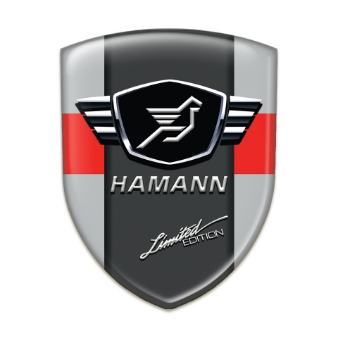 Hamann Emblem Interior Grey with Red Tape and Dark Logo Panel 