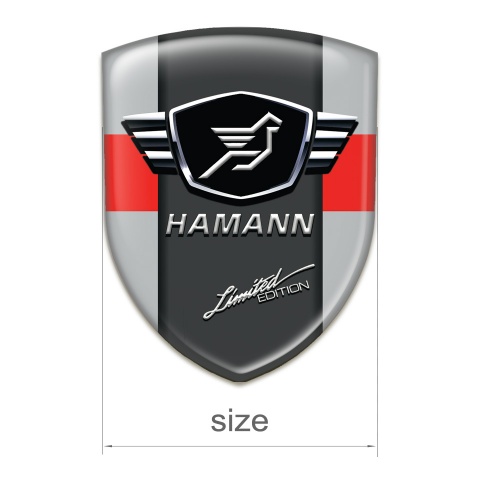 Hamann Emblem Interior Grey with Red Tape and Dark Logo Panel 