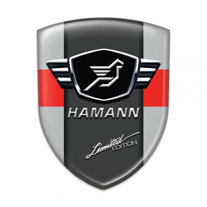 Hamann Emblem Interior Grey with Red Tape and Dark Logo Panel 