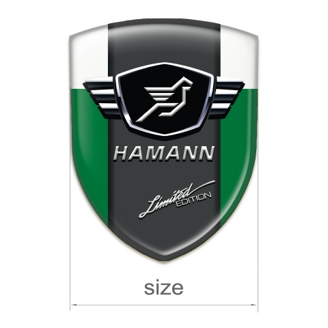 Hamann Auto Emblem Green White with Dark Logo Panel 