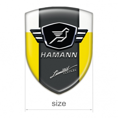 Hamann Silicone Emblem Yellow White wuith Dark Logo Panel 