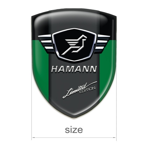 Hamann Emblem Exterior Green Black with dark Logo Panel 