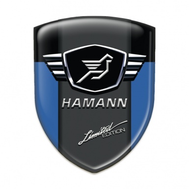 Hamann Tuning Badge  Blue Black with Dark Logo Panel 