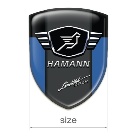 Hamann Tuning Badge  Blue Black with Dark Logo Panel 