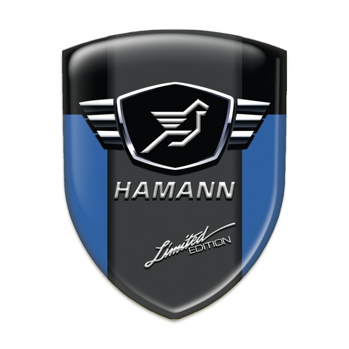 Hamann Tuning Badge  Blue Black with Dark Logo Panel 
