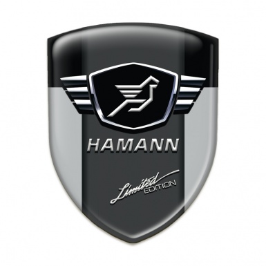 Hamann Car Interior Badge Grey Black with Dark Logo Panel 
