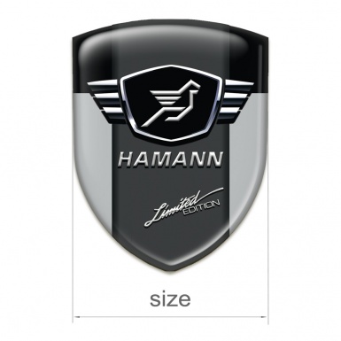 Hamann Car Interior Badge Grey Black with Dark Logo Panel 