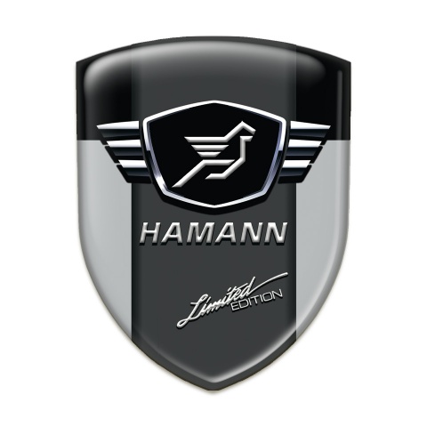 Hamann Car Interior Badge Grey Black with Dark Logo Panel 
