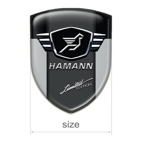 Hamann Car Interior Badge Grey Black with Dark Logo Panel 
