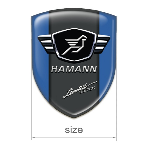 Hamann Logo Emblem Blue with Dark Logo Panel 