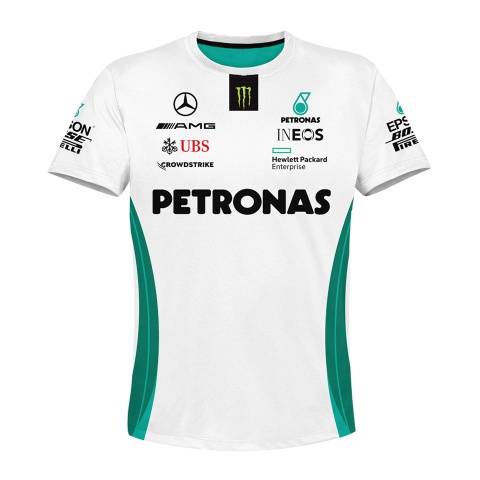 Mercedes AMG T-shirt White Green Petronas