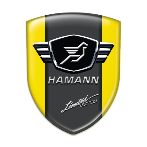 Hamann Tuning Emblem Yellow with Dark Logo Panel 