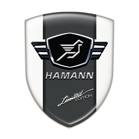 Hamann Self Adhesive Emblem Logo White with dark Logo Panel 