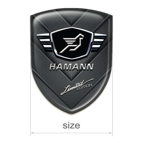 Hamann Silicone Emblem dark V Shape Details Moel 