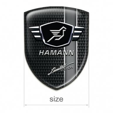 Hamann Car Accessories Badge Black with Grey Band model 