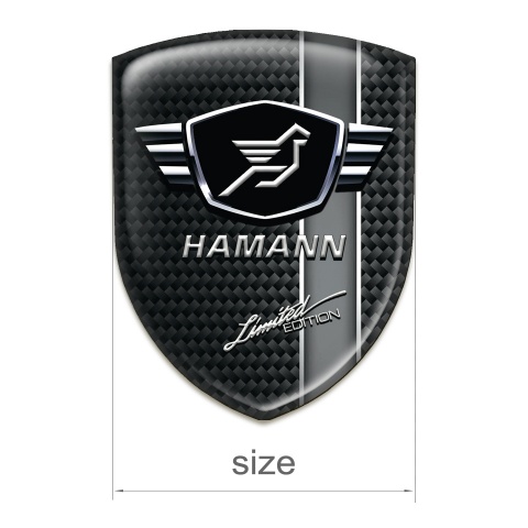 Hamann Car Accessories Badge Black with Grey Band model 