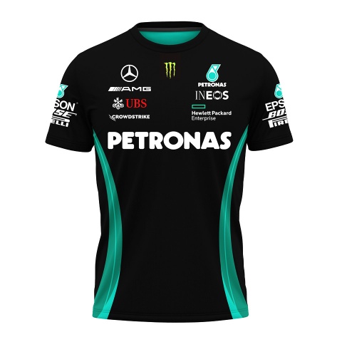Mercedes AMG T-shirt Black Green Petronas