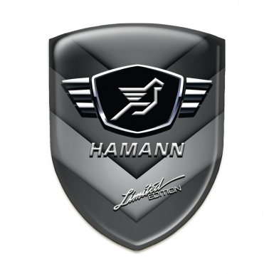 Hamann Silicone Badge Grey Black V Shape Elements Model 