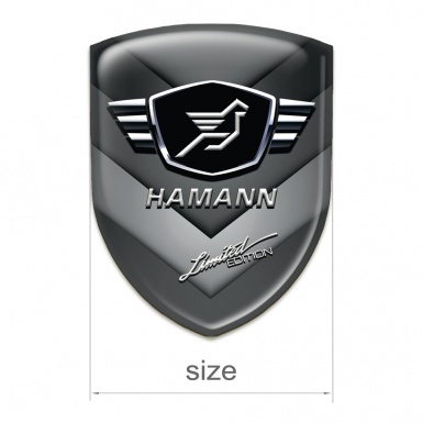 Hamann Silicone Badge Grey Black V Shape Elements Model 