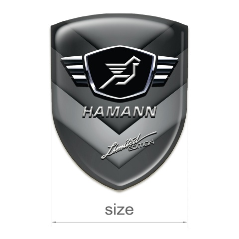 Hamann Silicone Badge Grey Black V Shape Elements Model 