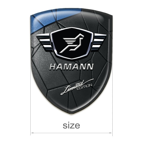 Hamann Domed Emblem Blue Black Cracked Asphalt model 