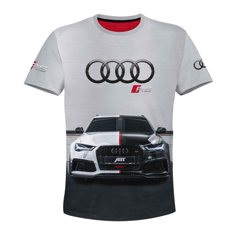 Audi RS T-shirt Grey A6 Print 
