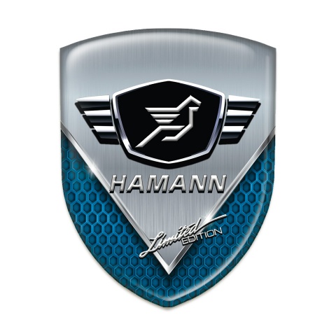Hamann Silicone Emblem Aluminium Sheet with Blue Mesh model 