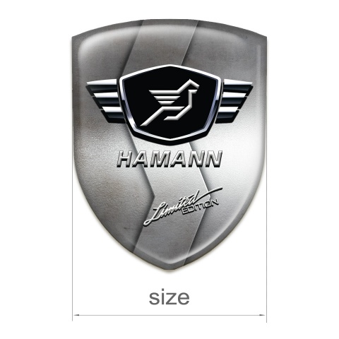 Hamann 3D Gel Emblem S Shape Metal Model 