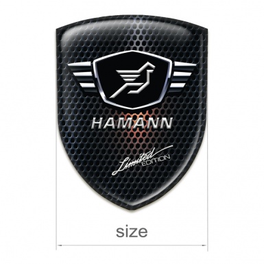 Hamann Emblem Exterior Black Perforated base with Red Shaddow Model