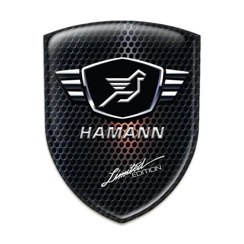 Hamann Emblem Exterior Black Perforated base with Red Shaddow Model
