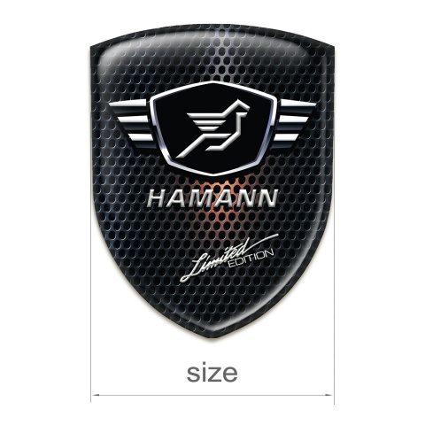 Hamann Emblem Exterior Black Perforated base with Red Shaddow Model
