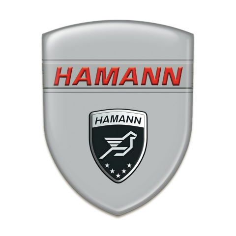Hamann Car Interior Badge Grey Base Red Inscription 
