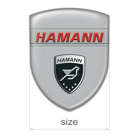 Hamann Car Interior Badge Grey Base Red Inscription 