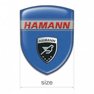 Hamann Silicone Badge Blue Base Red Inscription Style 