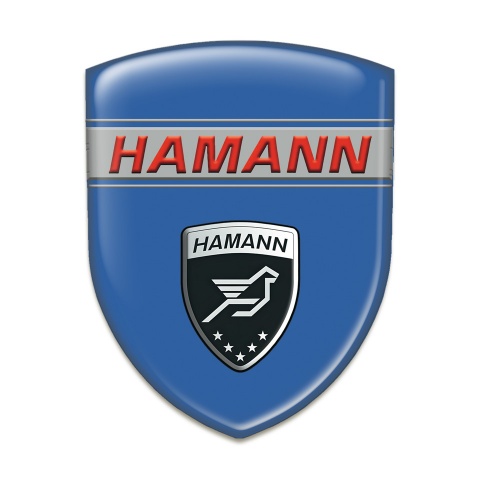 Hamann Silicone Badge Blue Base Red Inscription Style 