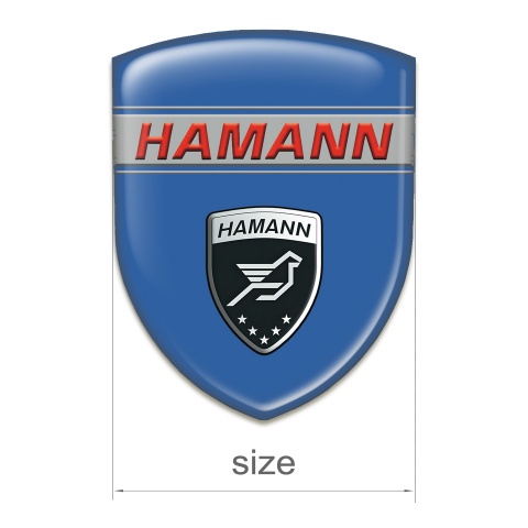 Hamann Silicone Badge Blue Base Red Inscription Style 