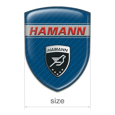 Hamann Logo Emblem Navy Blue Carbon Base Red inscription 