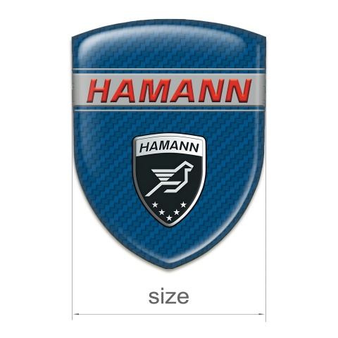 Hamann Logo Emblem Navy Blue Carbon Base Red inscription 