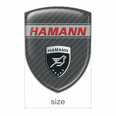 Hamann Tuning Emblem Carbon Base with Red inscription 