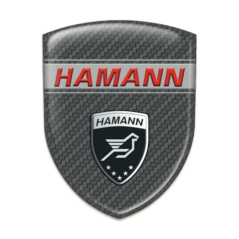Hamann Tuning Emblem Carbon Base with Red inscription 