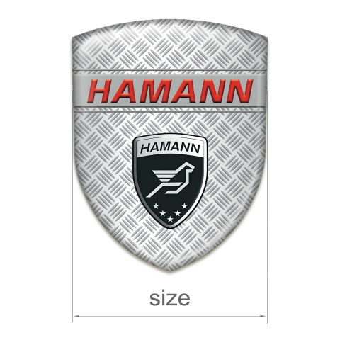 Hamann Self Adhesive Emblem Logo Mesh Effect Base Red inscription Style 