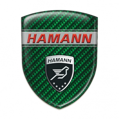 Hamann Silicone Emblem Green Carbon with Red inscription Style 