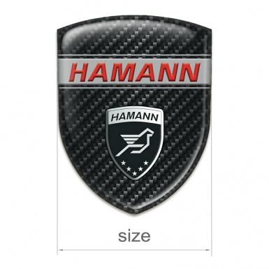 Hamann Resin Sticker Black Fibers with Red inscription Style 