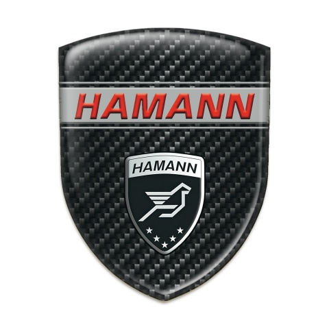 Hamann Resin Sticker Black Fibers with Red inscription Style 