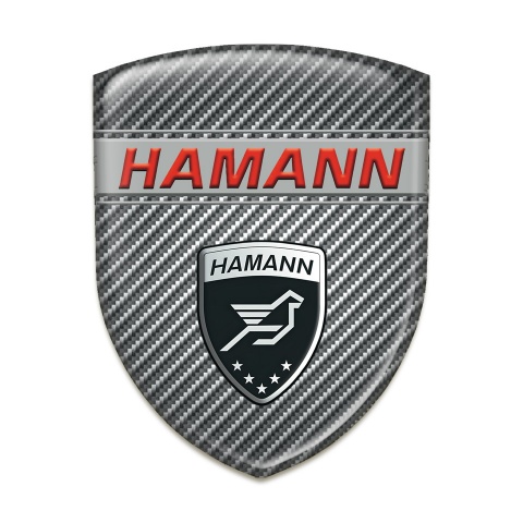 Hamann Emblem Exterior classic carbon Base Red inscription