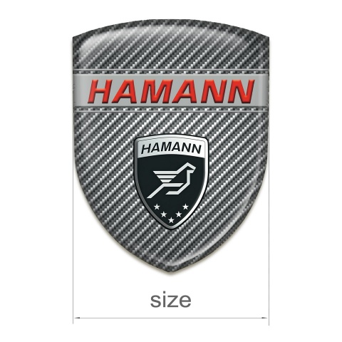 Hamann Emblem Exterior classic carbon Base Red inscription