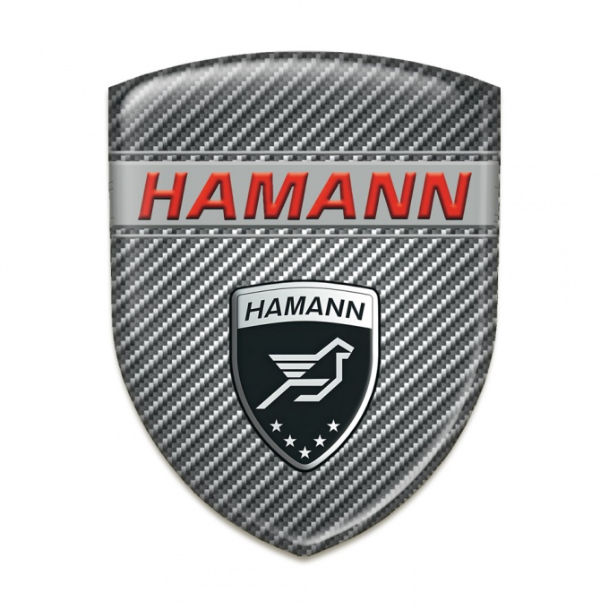 Hamann Emblem Exterior classic carbon Base Red inscription