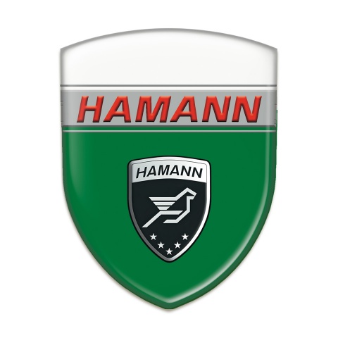 Hamann Tuning Badge  Green White Base Red inscription logo 