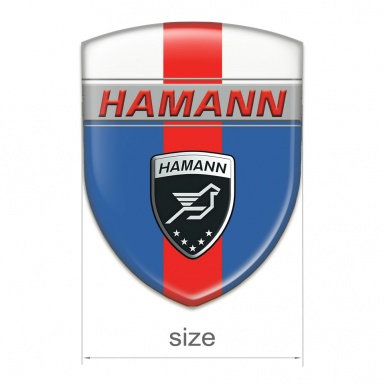 Hamann Domed Emblem Blue White with Red Band Design 