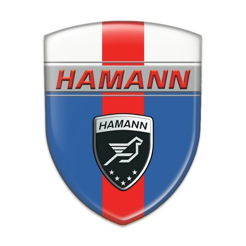Hamann Domed Emblem Blue White with Red Band Design 